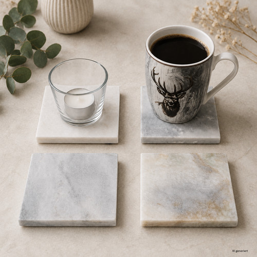 4er set marmor - set, untersetzer