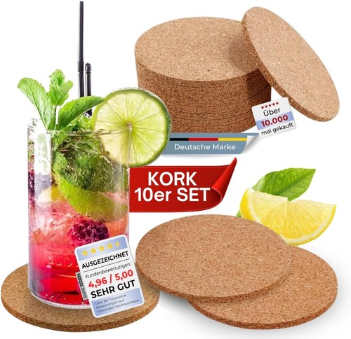 Korkuntersetzer rund kork - korkuntersetzer,