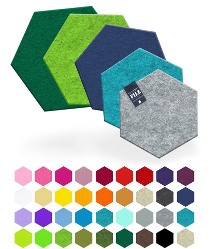 Hexagon filz untersetzer - hexagon,