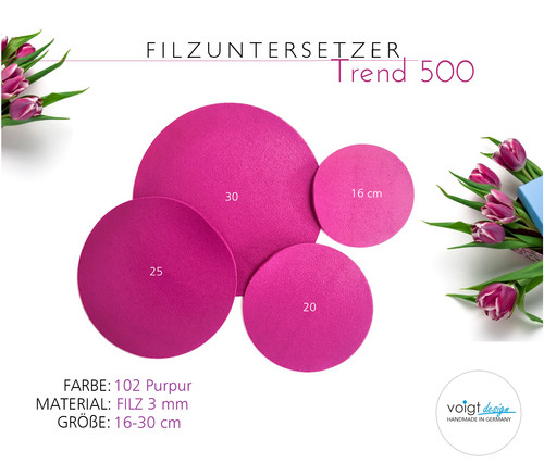 Untersetzer filz dick - untersetzer, mm