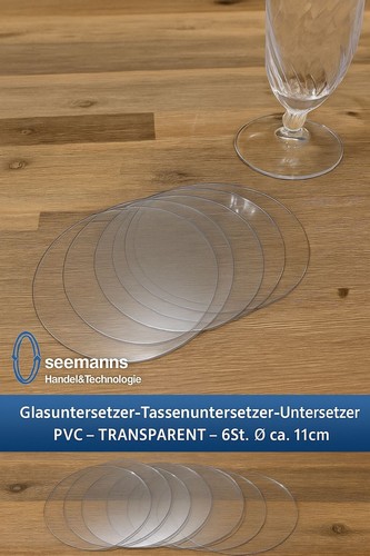 Glas untersetzer rund pvc - glas,