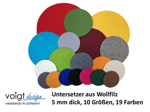 Untersetzer wollfilz rund - mm,