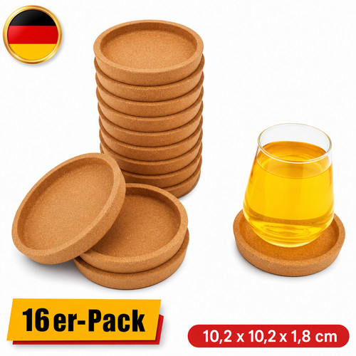 Stück korkuntersetzer rund - 16,