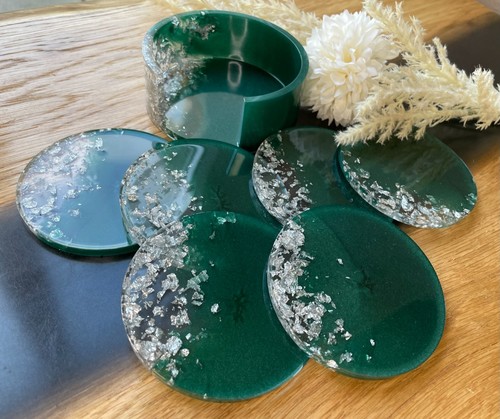 Resin untersetzer 6er - untersetzer, set