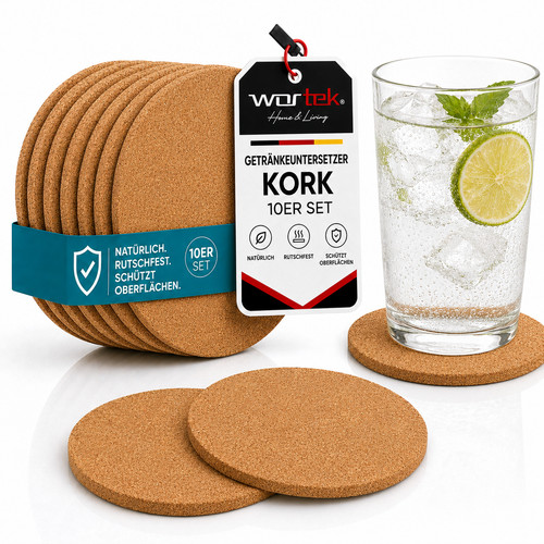 Korkuntersetzer rund kork - korkuntersetzer,