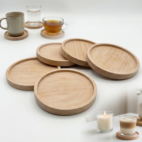5er set holzuntersetzer - 5er-set,