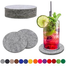 Filzuntersetzer rund Getränke