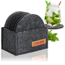 12x Glas-Untersetzer aus Filz