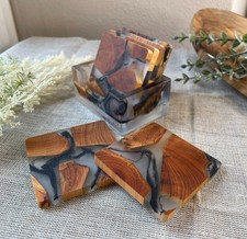 6er Set Untersetzer Holz &