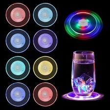 8er Bunt LED Untersetzer, LED