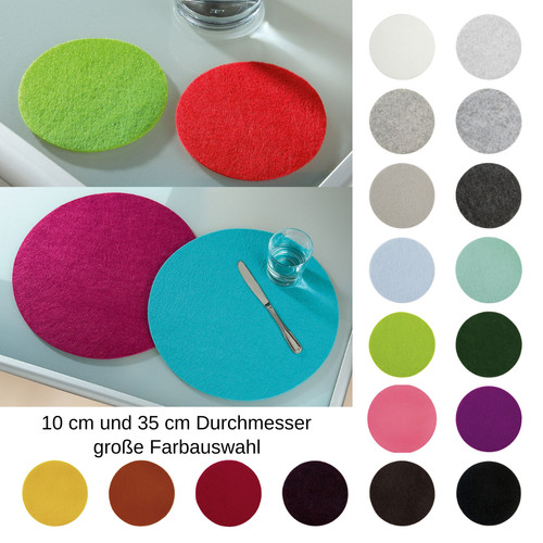 Filz untersetzer rund - filz, 10